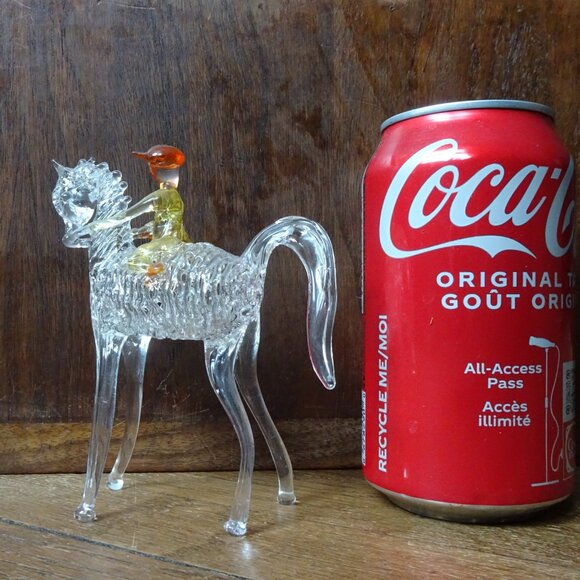 Vintage glass horse and jockey - Picture 3 of 15